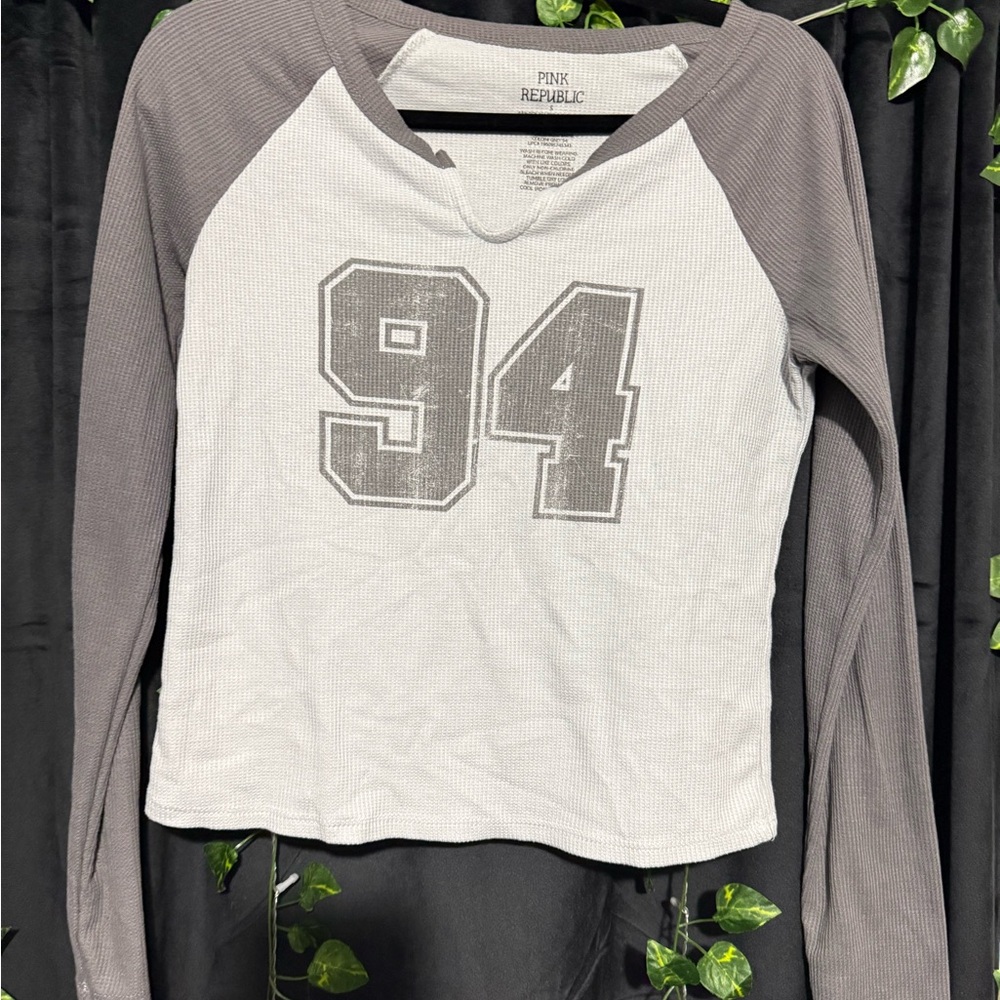 Pink Republic Two-Tone Long Sleeve Top